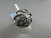 ANTIQUE 18KT WIDE FILIGREE SUN FLOWER 2.35CT DIAMOND BLACK AND WHITE GOLD RING !