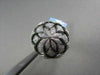 ANTIQUE 18KT WIDE FILIGREE SUN FLOWER 2.35CT DIAMOND BLACK AND WHITE GOLD RING !