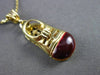 ANTIQUE 14K YELLOW GOLD RED ENAMEL HANDCRAFTED FILIGREE BABY SHOE PENDANT #23511