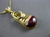 ANTIQUE 14K YELLOW GOLD RED ENAMEL HANDCRAFTED FILIGREE BABY SHOE PENDANT #23511