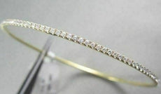 ANTIQUE NARROW 2.60CT DIAMOND 18KT YELLOW GOLD 2MM WIDE BANGLE SIMPLY BEAUTIFUL!