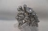 ANTIQUE 1.14CT OLD EURO MINE CUT DIAMOND 14K WHITE GOLD COCKTAIL RING F/G #18807