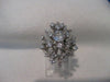 ANTIQUE 1.14CT OLD EURO MINE CUT DIAMOND 14K WHITE GOLD COCKTAIL RING F/G #18807