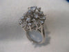 ANTIQUE 1.14CT OLD EURO MINE CUT DIAMOND 14K WHITE GOLD COCKTAIL RING F/G #18807