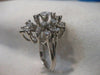 ANTIQUE 1.14CT OLD EURO MINE CUT DIAMOND 14K WHITE GOLD COCKTAIL RING F/G #18807