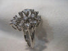 ANTIQUE 1.14CT OLD EURO MINE CUT DIAMOND 14K WHITE GOLD COCKTAIL RING F/G #18807