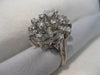 ANTIQUE 1.14CT OLD EURO MINE CUT DIAMOND 14K WHITE GOLD COCKTAIL RING F/G #18807