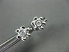 ANTIQUE .14CT DIAMOND 14KT WHITE GOLD SOLITAIRE FLOWER EARRINGS BEAUTIFUL! #4210