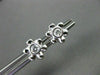ANTIQUE .14CT DIAMOND 14KT WHITE GOLD SOLITAIRE FLOWER EARRINGS BEAUTIFUL! #4210
