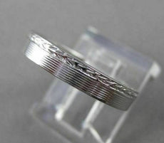 ANTIQUE 18KT WHITE GOLD FILIGREE 3D WEDDING ANNIVERSARY BAND RING 3mm #ELVINA40