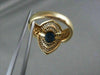 ANTIQUE LARGE 5.70CT DIAMOND & AAA EXTRA FACET SAPPHIRE 18KT YELLOW GOLD RING