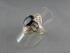 ANTIQUE LARGE 5.70CT DIAMOND & AAA EXTRA FACET SAPPHIRE 18KT YELLOW GOLD RING