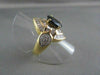 ANTIQUE LARGE 5.70CT DIAMOND & AAA EXTRA FACET SAPPHIRE 18KT YELLOW GOLD RING