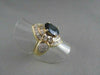 ANTIQUE LARGE 5.70CT DIAMOND & AAA EXTRA FACET SAPPHIRE 18KT YELLOW GOLD RING