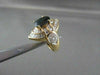 ANTIQUE LARGE 5.70CT DIAMOND & AAA EXTRA FACET SAPPHIRE 18KT YELLOW GOLD RING