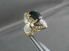 ANTIQUE LARGE 5.70CT DIAMOND & AAA EXTRA FACET SAPPHIRE 18KT YELLOW GOLD RING