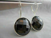 ANTIQUE 55CT CIRCLE HANGING ONYX 14KT WHITE GOLD EARRINGS AMAZING!!!!!!!!!!!!!!!