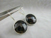ANTIQUE 55CT CIRCLE HANGING ONYX 14KT WHITE GOLD EARRINGS AMAZING!!!!!!!!!!!!!!!