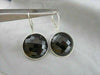 ANTIQUE 55CT CIRCLE HANGING ONYX 14KT WHITE GOLD EARRINGS AMAZING!!!!!!!!!!!!!!!
