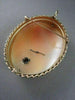ANTIQUE LARGE .18CT DIAMOND FILIGREE LADY CAMEO 14K 2TONE BROOCH & PENDANT #1807