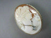 ANTIQUE LARGE .18CT DIAMOND FILIGREE LADY CAMEO 14K 2TONE BROOCH & PENDANT #1807