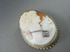 ANTIQUE LARGE .18CT DIAMOND FILIGREE LADY CAMEO 14K 2TONE BROOCH & PENDANT #1807