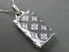 ANTIQUE LARGE .30CT DIAMOND 14KT WHITE GOLD 3D FLORAL PURSE BAG PENDANT #19086