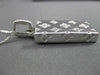 ANTIQUE LARGE .30CT DIAMOND 14KT WHITE GOLD 3D FLORAL PURSE BAG PENDANT #19086