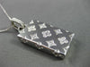 ANTIQUE LARGE .30CT DIAMOND 14KT WHITE GOLD 3D FLORAL PURSE BAG PENDANT #19086