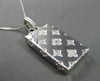 ANTIQUE LARGE .30CT DIAMOND 14KT WHITE GOLD 3D FLORAL PURSE BAG PENDANT #19086
