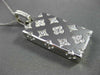 ANTIQUE LARGE .30CT DIAMOND 14KT WHITE GOLD 3D FLORAL PURSE BAG PENDANT #19086