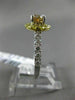 1.94CT MULTI COLOR CHOCOLATE FANCY DIAMOND 18KT 2 TONE GOLD HALO ENGAGEMENT RING