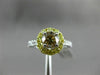 1.94CT MULTI COLOR CHOCOLATE FANCY DIAMOND 18KT 2 TONE GOLD HALO ENGAGEMENT RING