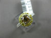 1.94CT MULTI COLOR CHOCOLATE FANCY DIAMOND 18KT 2 TONE GOLD HALO ENGAGEMENT RING
