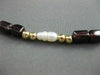 ANTIQUE LONG 14KT YELLOW GOLD AAA GARNET & PEARLS NECKLACE BEAUTIFUL!! #21983