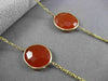 ANTIQUE EXTRA LONG 14KT YELLOW GOLD AAA MULTI FACET AGATE BY THE YARD NECKLACE