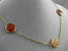 ANTIQUE EXTRA LONG 14KT YELLOW GOLD AAA MULTI FACET AGATE BY THE YARD NECKLACE