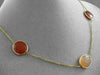 ANTIQUE EXTRA LONG 14KT YELLOW GOLD AAA MULTI FACET AGATE BY THE YARD NECKLACE