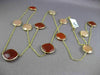 ANTIQUE EXTRA LONG 14KT YELLOW GOLD AAA MULTI FACET AGATE BY THE YARD NECKLACE