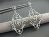 ANTIQUE LARGE 1.99CT DIAMOND 14KT W GOLD FILIGREE FLORAL DROP EARRINGS STUNNING!