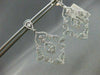 ANTIQUE LARGE 1.99CT DIAMOND 14KT W GOLD FILIGREE FLORAL DROP EARRINGS STUNNING!