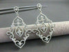 ANTIQUE LARGE 1.99CT DIAMOND 14KT W GOLD FILIGREE FLORAL DROP EARRINGS STUNNING!