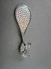 ANTIQUE EXTRA LARGE 3.35CT DIAMOND 18KT WHITE GOLD PEAR SHAPE HANGING EARRINGS