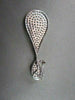 ANTIQUE EXTRA LARGE 3.35CT DIAMOND 18KT WHITE GOLD PEAR SHAPE HANGING EARRINGS