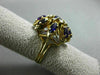 ANTIQUE LARGE 3.21CT DIAMOND & AMETHYST 14KT YELLOW GOLD HANDCRAFTED FLOWER RING