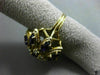 ANTIQUE LARGE 3.21CT DIAMOND & AMETHYST 14KT YELLOW GOLD HANDCRAFTED FLOWER RING