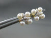 ANTIQUE DIAMOND 14KT TWO TONE GOLD AAA SOUTH SEA PEARL SQUARE EARRINGS #21919