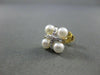 ANTIQUE DIAMOND 14KT TWO TONE GOLD AAA SOUTH SEA PEARL SQUARE EARRINGS #21919