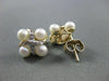 ANTIQUE DIAMOND 14KT TWO TONE GOLD AAA SOUTH SEA PEARL SQUARE EARRINGS #21919