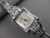 ANTIQUE OLD EURO MINE DIAMOND 14K WHITE GOLD HERNA WATCH 17 JEWEL SWISS 7" 21595
